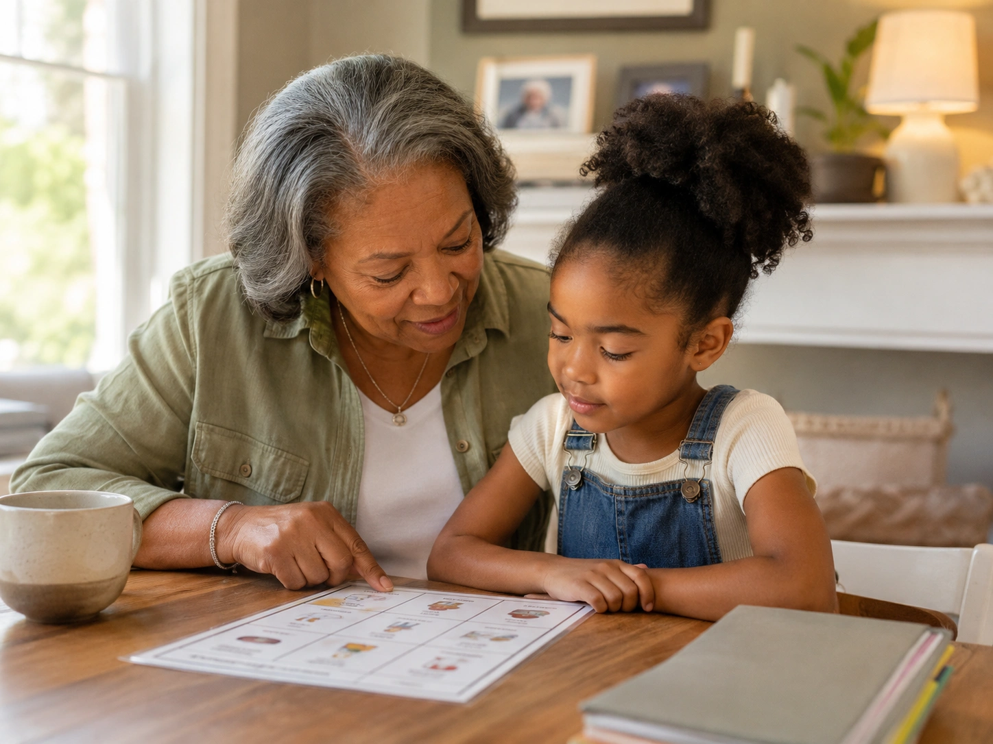 Calm home routine supporting stability for a kinship caregiving family
